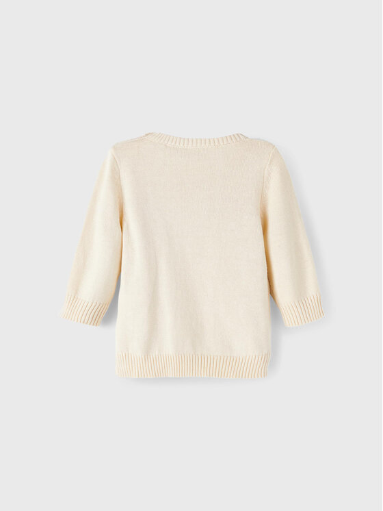 NAME IT NAME IT Sweter 13207072 Écru Regular Fit