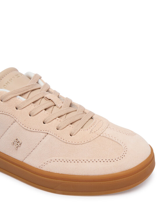 Tommy Hilfiger Tommy Hilfiger Tossud Th Monogram Plaque Suede Trainers FW0FW09180 Roosa