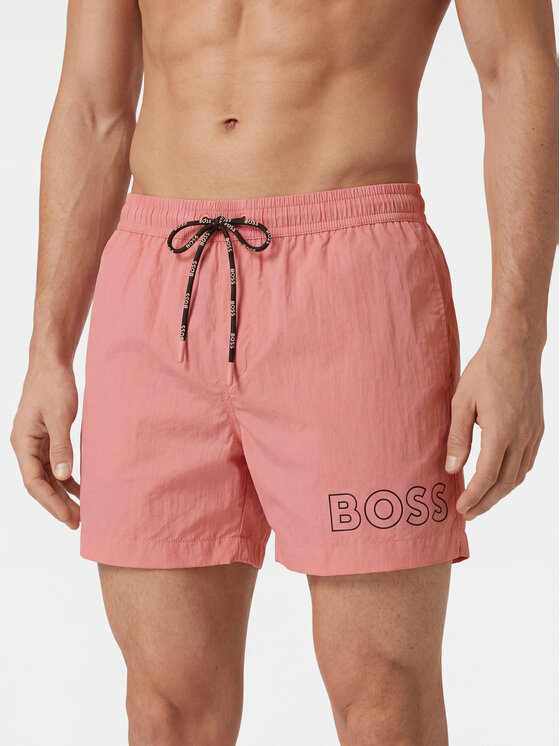 BOSS BOSS Pantaloni scurți pentru înot Mooneye 50469280 Roz Regular Fit