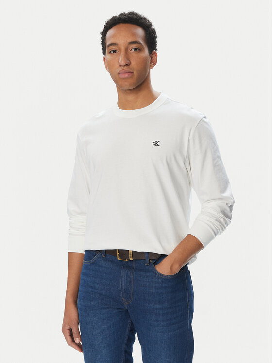 Calvin Klein Jeans Calvin Klein Jeans Longsleeve Easy LV04RD247G Biały Regular Fit