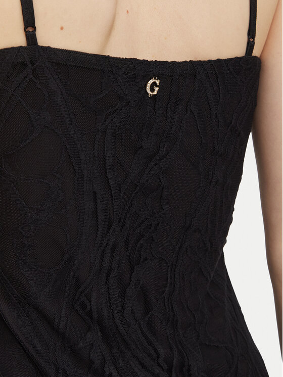 Guess Guess Večerné šaty W6YK12 K4359 Čierna Slim Fit