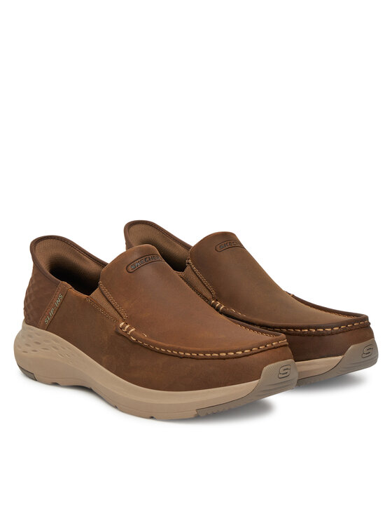 Skechers Skechers Półbuty Slip-Ins Parson - Oswin Brązowy
