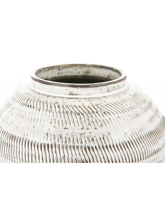 MIAhome MIAhome Wazon ceramiczny 22x24,5x24,5 cm HUGLI Beżowy