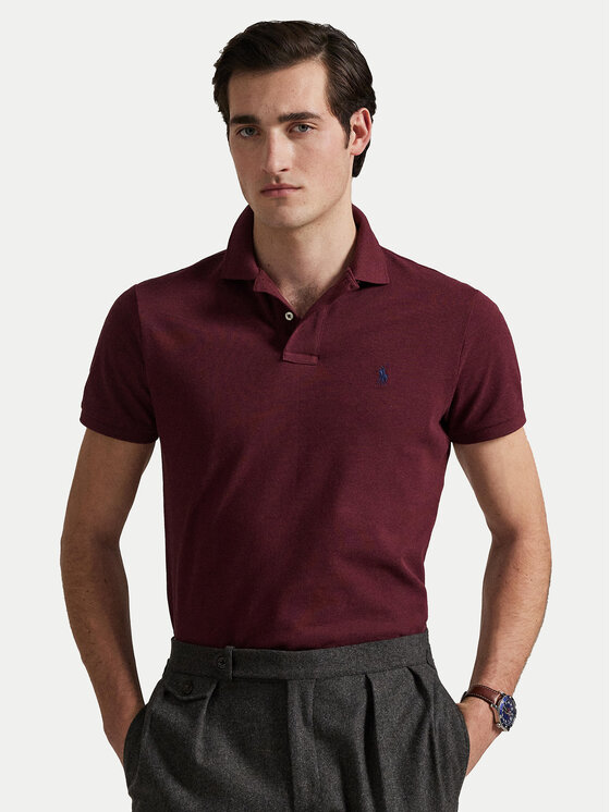 Polo Ralph Lauren Polo Ralph Lauren Тениска с яка и копчета 710536856343 Бордо Regular Fit