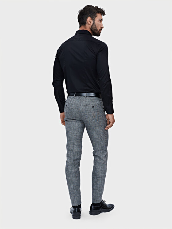 Evenemen Evenemen Koszula Punto G2 Twill Black Czarny Slim Fit
