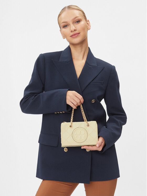 Tory Burch Tory Burch Kabelka Fleming Soft Mini Chain Tote 152334 Béžová