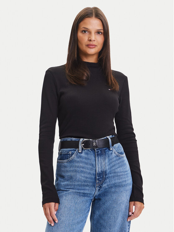 Tommy Hilfiger Tommy Hilfiger Блуза Cody WW0WW47307 Черен Slim Fit