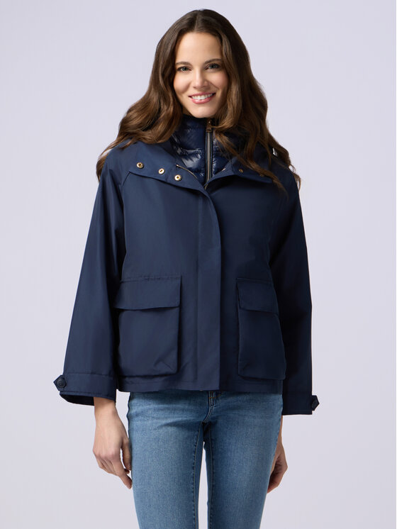 Oltre Oltre Kurtka puchowa F129J000182N0Z4 Niebieski Baggy Fit