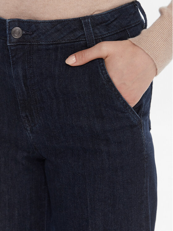 United Colors Of Benetton United Colors Of Benetton Jeans hlače 4TUT574X5 Mornarsko modra Wide Leg