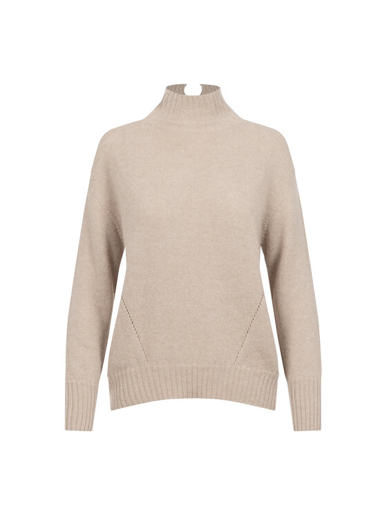 Deni Cler Milano Deni Cler Milano Sweter T-DC-S484-F5-90-13-1 Beżowy Regular Fit