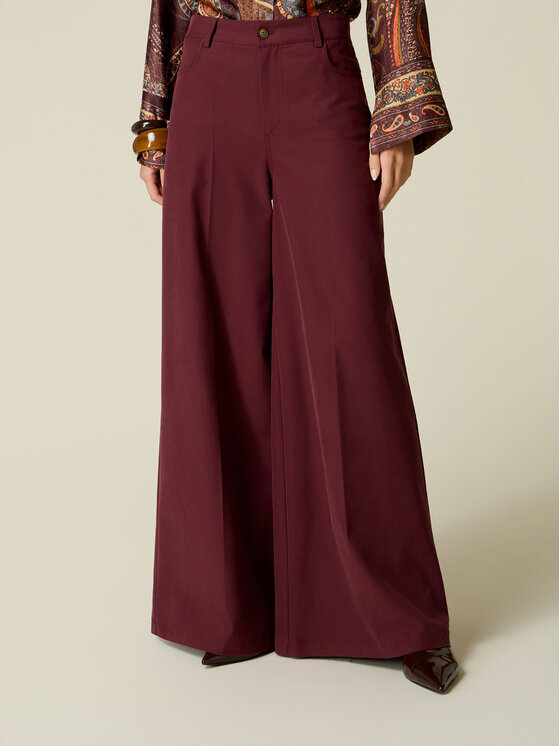 Oltre Oltre Pantaloni di tessuto P756R009430N036 Bordeaux Regular Fit