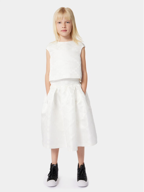 Karl Lagerfeld Kids Karl Lagerfeld Kids Спідниця Z30095 D Écru Regular Fit