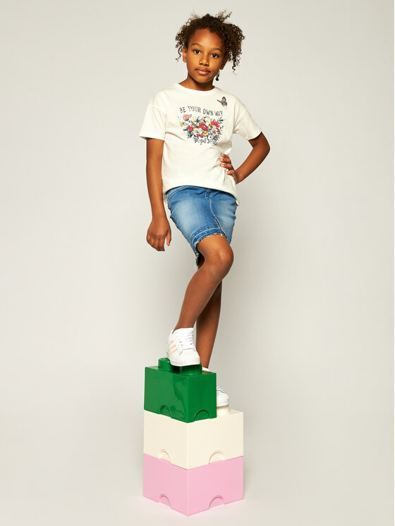 Pepe Jeans Pepe Jeans T-särk Celine PG502376 Valge Regular Fit