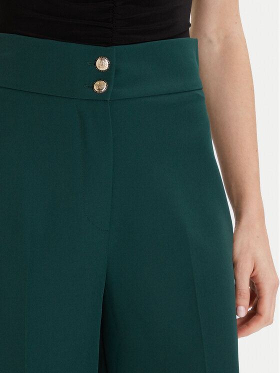 Maryley Maryley Spodnie materiałowe 25IB680/M17 Zielony Regular Fit