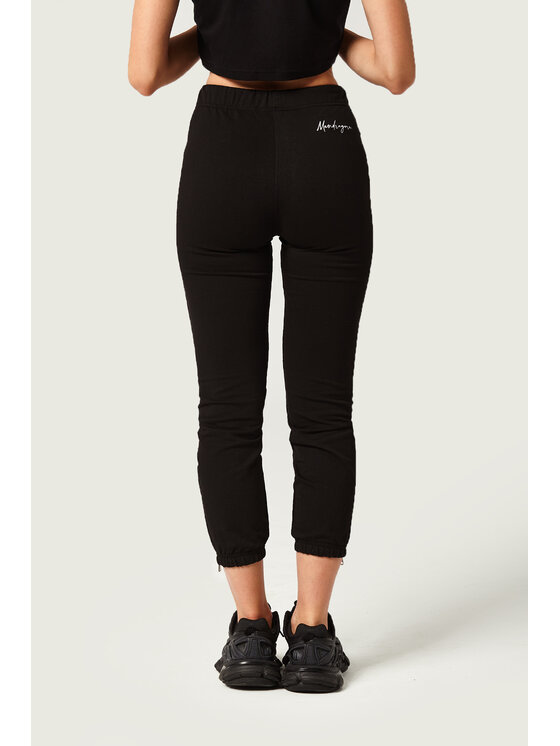 MANDRAGORA MANDRAGORA Legginsy Narcyz Trąbkowy Czarny Slim Fit