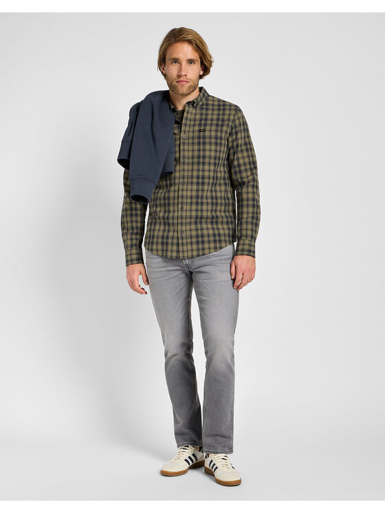 Lee Lee Jeansy DAREN ZIP FLY Szary Regular Fit