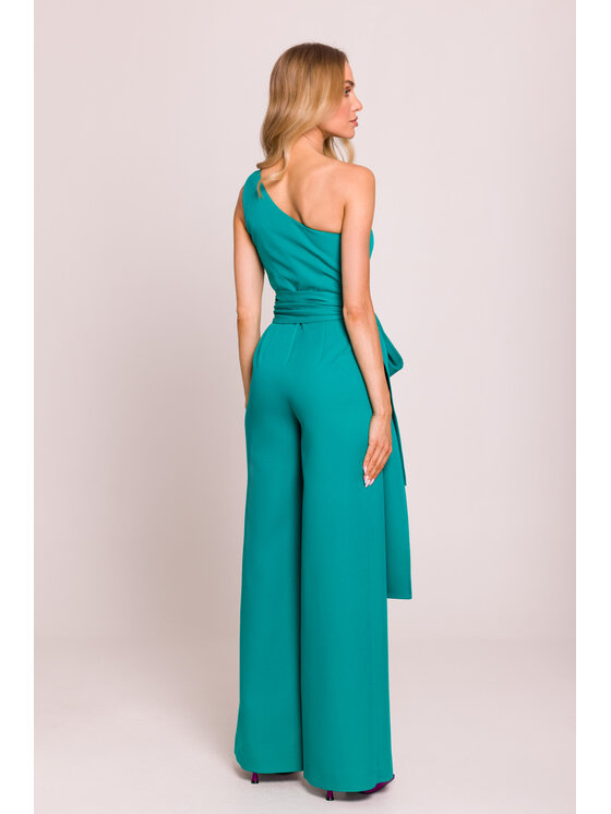 Made of Emotion Made of Emotion Jumpsuit M845 Turchese Sexy Straight Fit