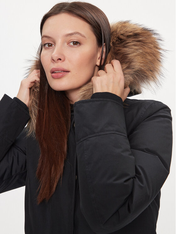 Woolrich Woolrich Pehelykabát Arctic Raccoon CFWWOU0538FRUT0001 Sötétkék Regular Fit
