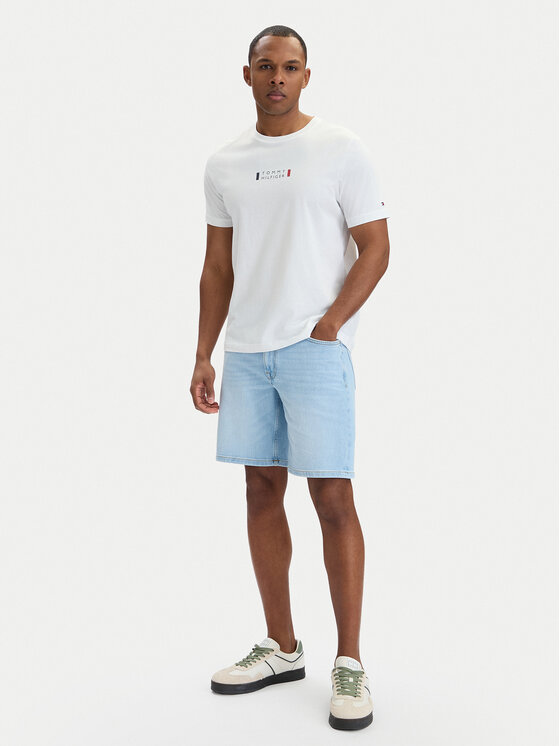 Tommy Hilfiger Tommy Hilfiger Džínové šortky Denton MW0MW42625 Modrá Straight Fit
