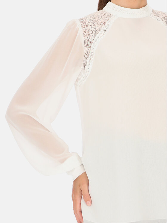 L’AF L’AF Bluzka Natali Biały Slim Fit