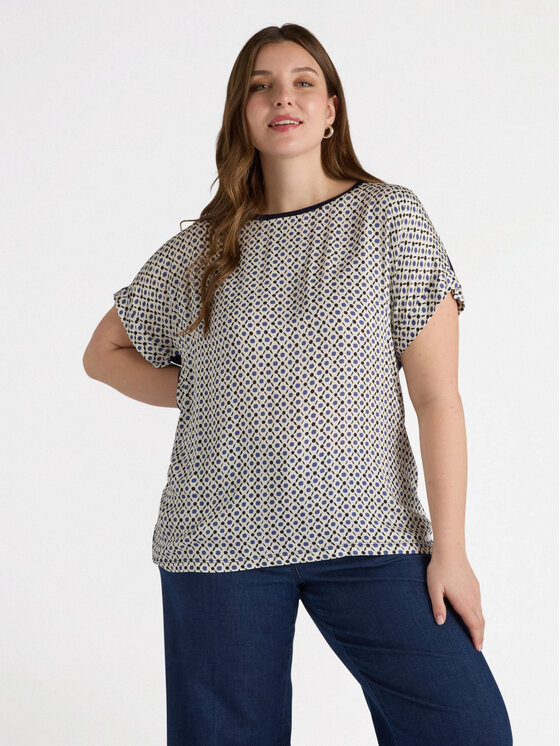 Fiorella Rubino Fiorella Rubino T-Shirt G009L008628N0S1 Niebieski Regular Fit