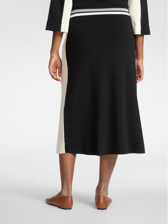 Elena Mirò Elena Mirò Spódnica midi 1626Z000060N0B3 Czarny Regular Fit