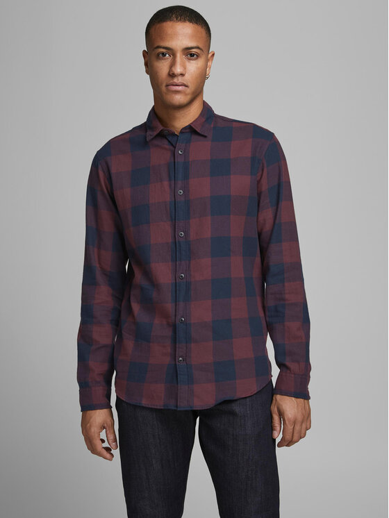 Jack&Jones Krekls 12181602 Tumši zils Slim Fit