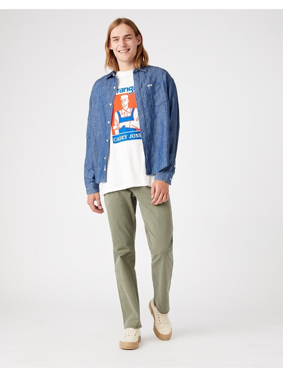 Wrangler Wrangler Pantaloni di tessuto TEXAS Verde Straight Fit
