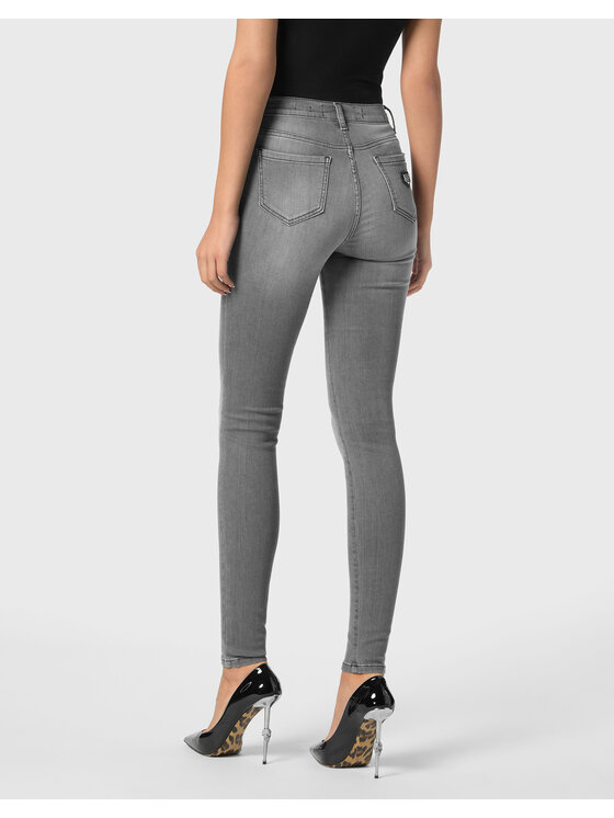 PHILIPP PLEIN PHILIPP PLEIN Jeansy 313 Szary Jegging Fit