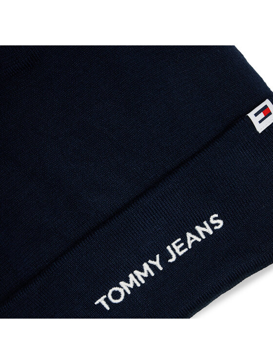 Tommy Jeans Mütze Linear Logo AM0AM12025 Dunkelblau