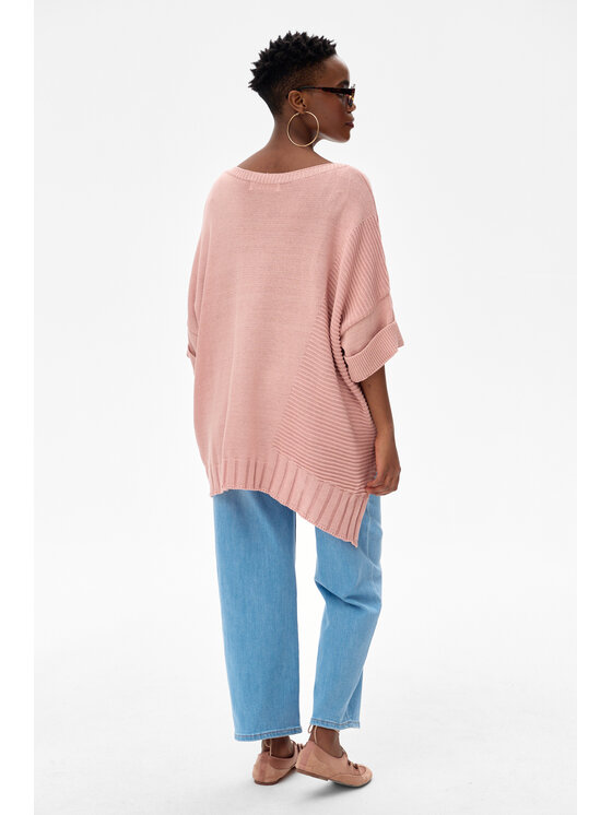 blue shadow blue shadow Sweter Blooming Różowy Regular Fit