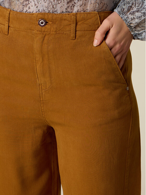 Oltre Oltre Pantaloni di tessuto P701R008947N022 Marrone Boy Fit