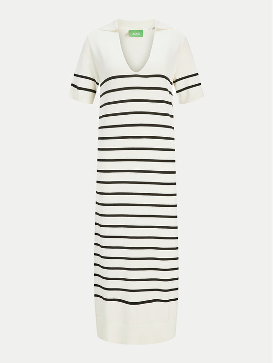 JJXX JJXX Sukienka dzianinowa Layla 12269784 Écru Regular Fit