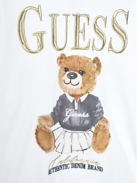 Guess Guess Μπλούζα J5RQ04 KAD74 Λευκό Regular Fit