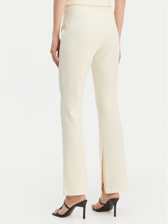 Calvin Klein Calvin Klein Текстилни панталони LV044B223G Бежов Flare Fit