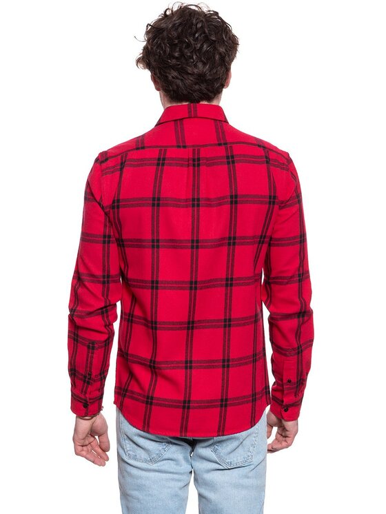 Wrangler Wrangler Camicia LS 1PKT SHIRT Rosso Regular Fit