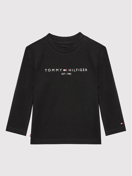 Tommy Hilfiger Bluză Essential KN0KN01249 Negru Regular Fit
