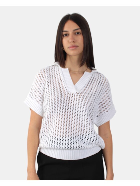 Liviana Conti Liviana Conti Gilet 10022978814218 Bianco Regular Fit