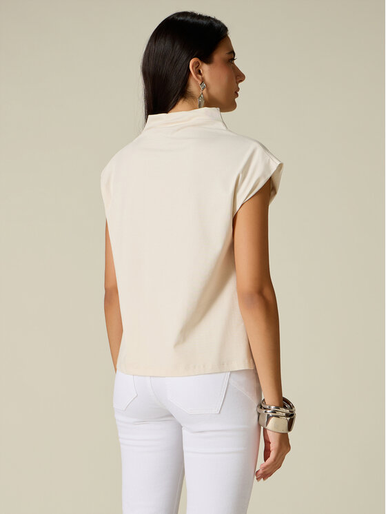 Oltre Oltre T-shirt G086J004701N0F1 Bianco Regular Fit