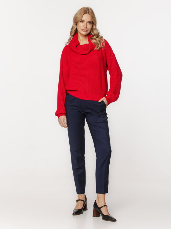 Willsoor Willsoor Sweter 66103 Czerwony Loose Fit