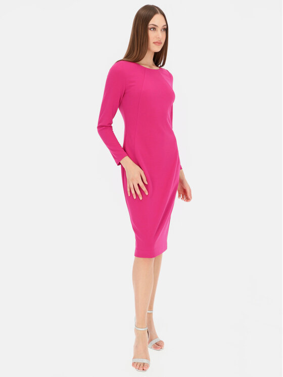 L’AF L’AF Sukienka koktajlowa Bora Różowy Slim Fit