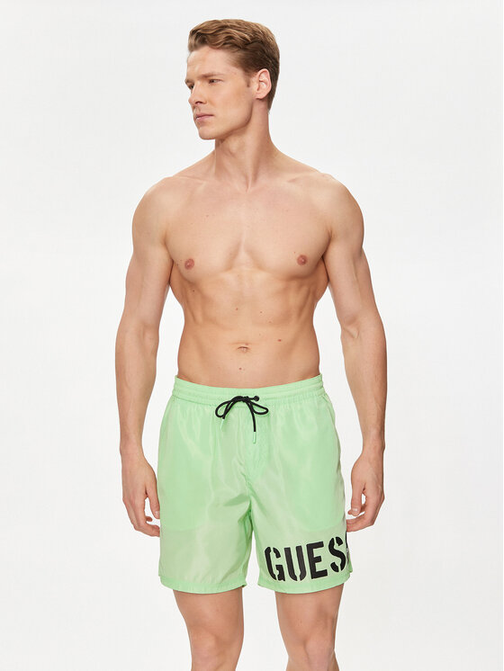 Guess Guess Kupaće gaće i hlače F4GT28 WG292 Zelena Regular Fit