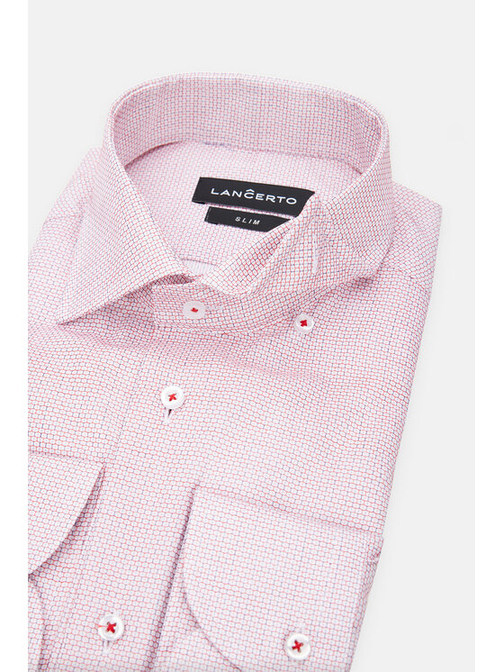 Lancerto Lancerto Koszula Ossie KO051223000020 Czerwony Slim Fit