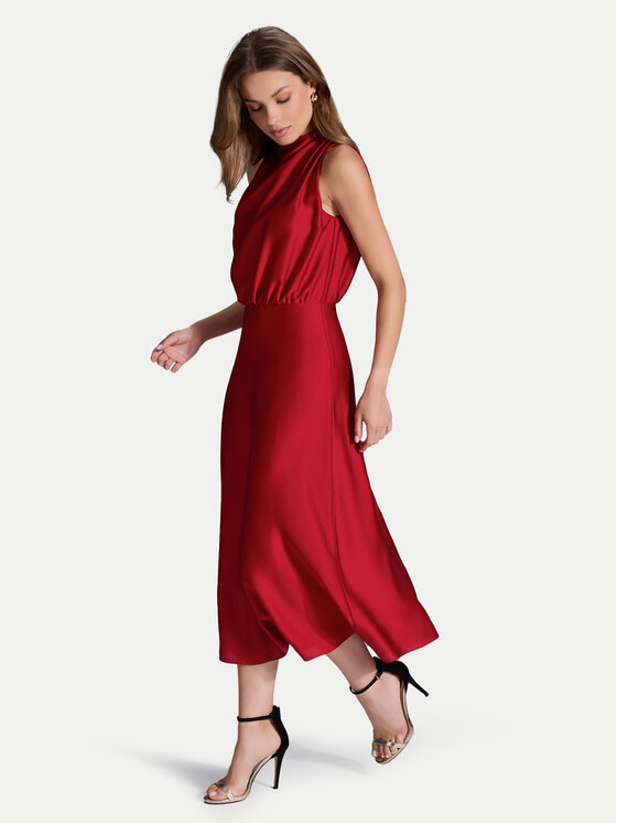 Swing Swing Kokteilinė suknelė 5AI13700 Raudona Regular Fit