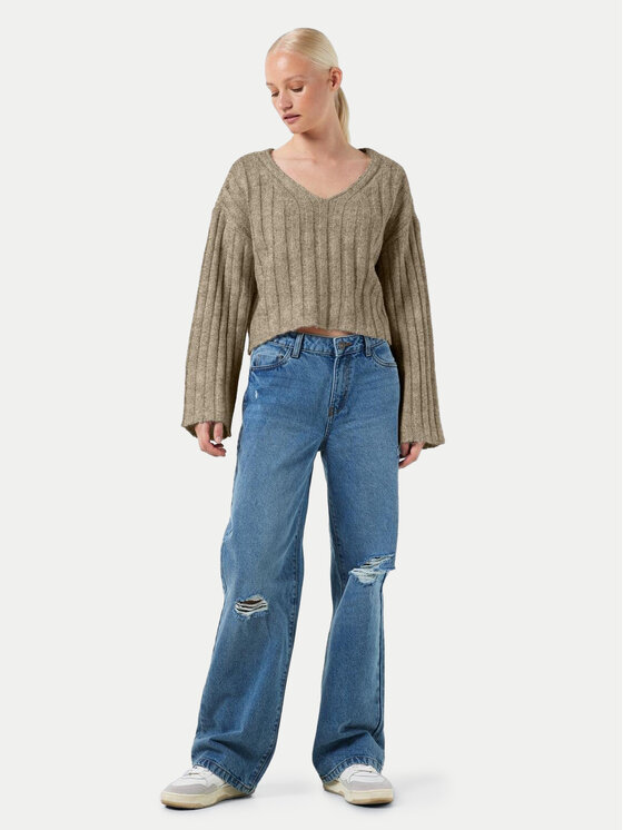 Noisy May Noisy May Džemper Nina 27027618 Bež Loose Fit