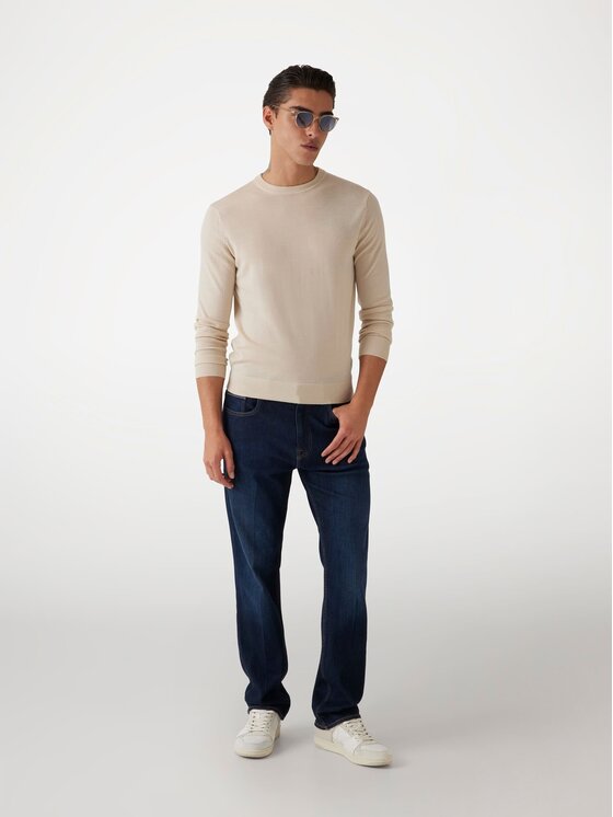 Guess Guess Sweter 170947 Beżowy Classic Fit