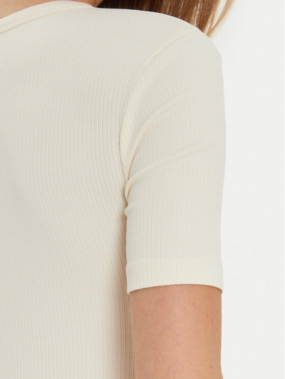 Tommy Hilfiger Tommy Hilfiger T-Shirt WW0WW43918 Béžová Slim Fit