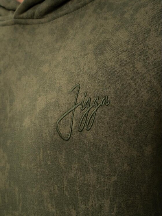 Jigga Wear Jigga Wear Bluza 132047 Zielony Oversize