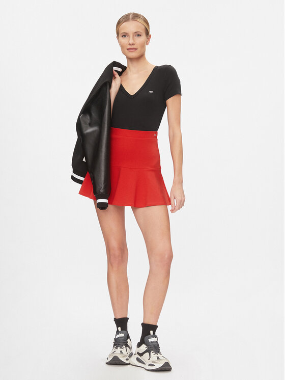 Tommy Jeans Tommy Jeans Тишърт Essential DW0DW17385 Черен Slim Fit