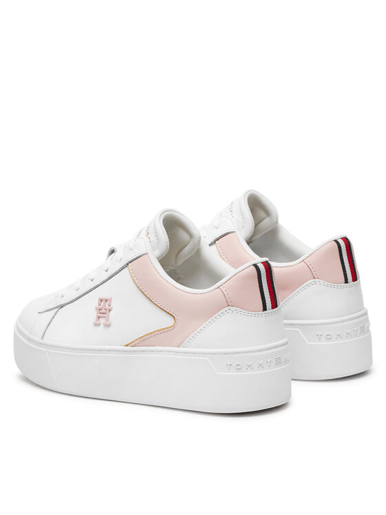 Tommy Hilfiger Tommy Hilfiger Sneakers Th Platform Court Sneaker FW0FW07910 Bianco